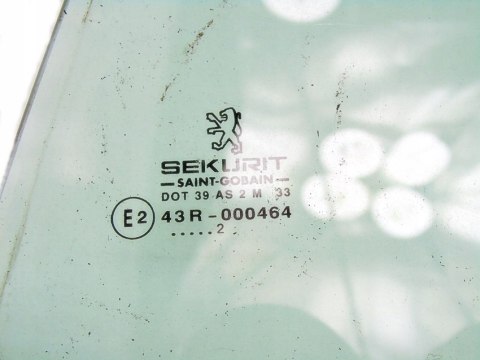 SZYBA DRZWI LEWY TYŁ PEUGEOT 206 5D SZYBA DRZWI LEWY TYŁ PEUGEOT 206 5D