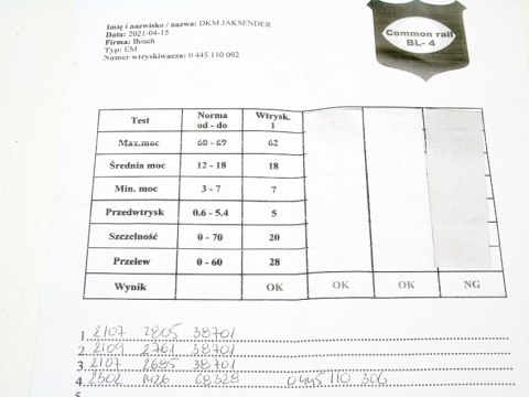 WTRYSKIWACZ 0445110092 2.5 CRDI SORENTO H1 STAREX WTRYSKIWACZ 0445110092 2.5 CRDI SORENTO H1 STAREX