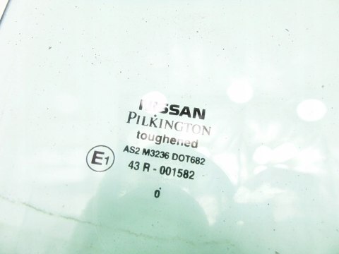 SZYBA DRZWI PRAWY TYŁ NISSAN ALMERA N16 HB SZYBA DRZWI PRAWY TYŁ NISSAN ALMERA N16 HB