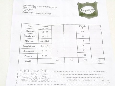 WTRYSKIWACZ 1.6 HDI TDCI 04455110259 VOLVO FORD PS WTRYSKIWACZ 1.6 HDI TDCI 04455110259 VOLVO FORD PS