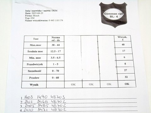 WTRYSKIWACZ 0445110174 1.7 CDTI ASTRA G H CORSA C WTRYSKIWACZ 0445110174 1.7 CDTI ASTRA G H CORSA C