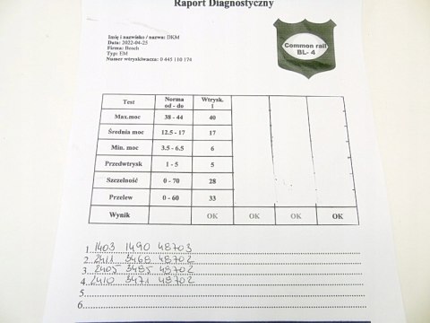 WTRYSKIWACZ 0445110174 1.7 CDTI ASTRA G H CORSA C WTRYSKIWACZ 0445110174 1.7 CDTI ASTRA G H CORSA C