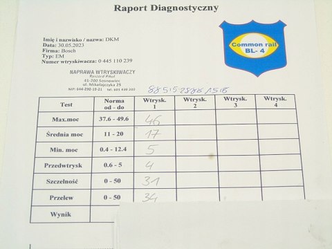 WTRYSKIWACZ 1.6 HDI TDCI 0445110239 C4 FOCUS 307 WTRYSKIWACZ 1.6 HDI TDCI 0445110239 C4 FOCUS 307