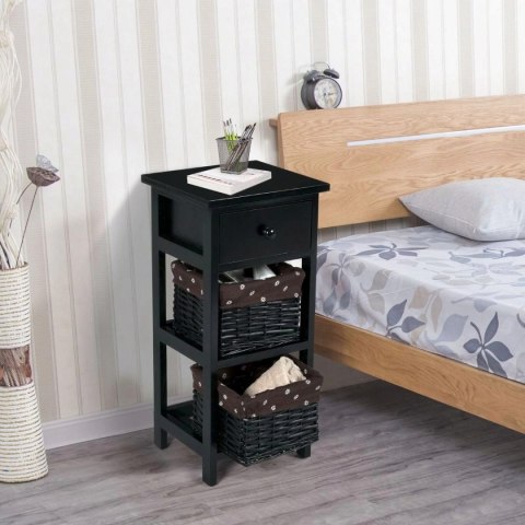 SZAFKA NOCNA Z SZUFLADĄ I KOSZEM 28 x 26 x 59.5 cm SZAFKA NOCNA Z SZUFLADĄ I KOSZEM 28 x 26 x 59.5 cm