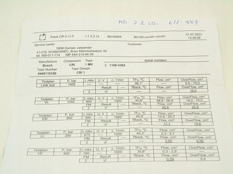 WTRYSKIWACZ 2.2 2.7 CDI SPRINTER VITO W203 W208 WTRYSKIWACZ 2.2 2.7 CDI SPRINTER VITO W203 W208