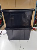 Plastikowe pudełka pojemnik z pokrywą i zamknięciem na klips, 68 L, 2szt
