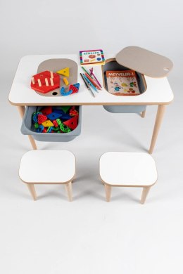 Stół dziecięcy z 2 krzesłami, zestaw mebli do siedzenia dla dzieci, biurko