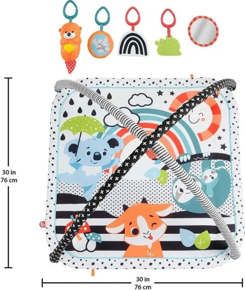 FisherPrice Kolorowa Mata Sensoryczna Dla Niemowląt Zabawki FisherPrice Kolorowa Mata Sensoryczna Dla Niemowląt Zabawki