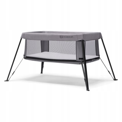 Łóżeczko turystyczne Kinderkraft 55,5 x 93,5 cm odcienie szarości i srebra Łóżeczko turystyczne Kinderkraft 55,5 x 93,5 cm odcienie szarości i srebra