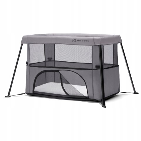 Łóżeczko turystyczne Kinderkraft 55,5 x 93,5 cm odcienie szarości i srebra Łóżeczko turystyczne Kinderkraft 55,5 x 93,5 cm odcienie szarości i srebra