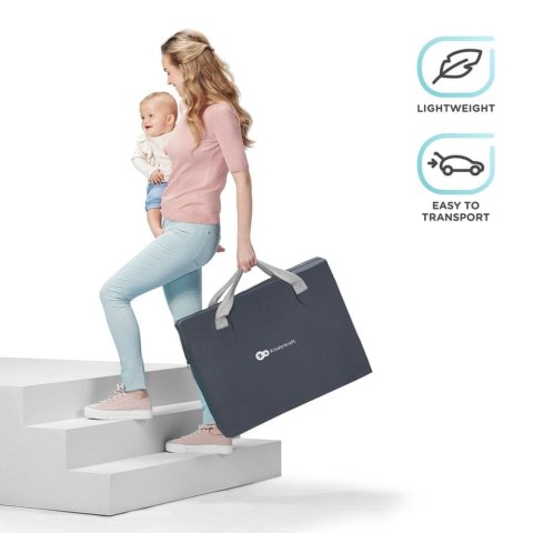 Łóżeczko turystyczne Kinderkraft 55,5 x 93,5 cm odcienie szarości i srebra Łóżeczko turystyczne Kinderkraft 55,5 x 93,5 cm odcienie szarości i srebra