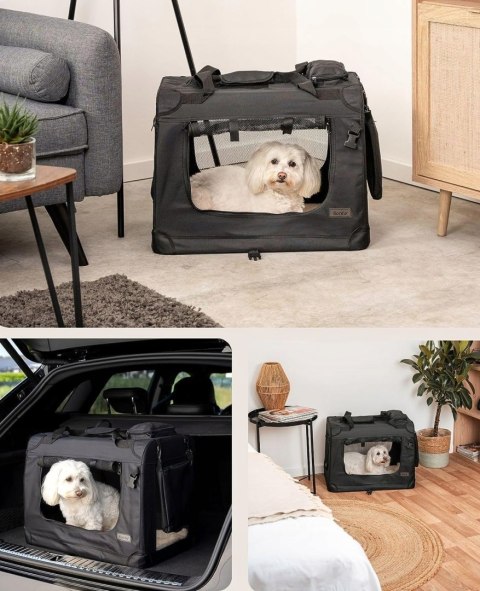 Transporter dla psa czarny torba składana M 60 cm x 42 cm x 44 cm Transporter dla psa czarny torba składana M 60 cm x 42 cm x 44 cm