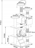 Drapak wysoki legowisko słupek do drapania drzewo do wspinaczki 130cm