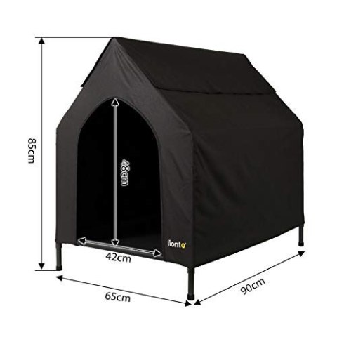 Lionto kojec dla psa buda, materiał czarny 90 cm x 65 cm Lionto kojec dla psa buda, materiał czarny 90 cm x 65 cm