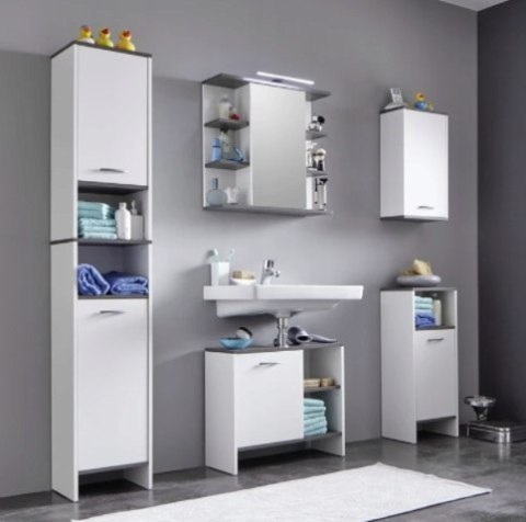 Regał Trendteam SAN DIEGO 32 cm x 180 cm x 28 cm biały Regał Trendteam SAN DIEGO 32 cm x 180 cm x 28 cm biały