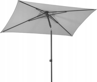 Parasol ogrodowy Sevilla srebrnoszary prostokątny 240 x 140 cm uchylny Parasol ogrodowy Sevilla srebrnoszary prostokątny 240 x 140 cm uchylny