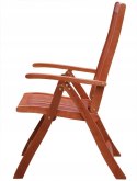 Krzesło ogrodowe z litego drewna eukaliptusowego składane uszkodzone