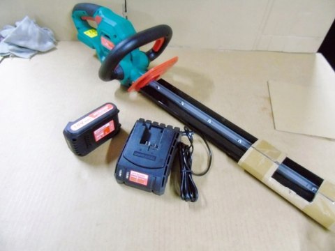 Nożyce elektryczne akumulatorowe do żywopłotu HYECHO 45 cm 18 V akumulator Nożyce elektryczne akumulatorowe do żywopłotu HYECHO 45 cm 18 V akumulator