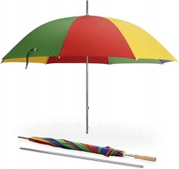 Parasol plażowy przeciwsłoneczny Jemidi 130 cm wielokolorowy przenośny 2w1