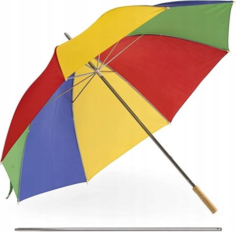 Parasol plażowy przeciwsłoneczny Jemidi 130 cm wielokolorowy przenośny 2w1 Parasol plażowy przeciwsłoneczny Jemidi 130 cm wielokolorowy przenośny 2w1