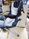 Krzesło turystyczne z oparciem Homecall krzesło kempingowe składane czarny