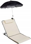 Leżak Plażowy Mata Plażowa leżanka z parasolem przenośny Relaxdays XXL
