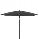 Parasol klasyczny Doppler szary 200 x 236 uchylny z ręcznym otwieraniem