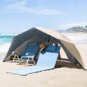 Parasol plażowy namiot osłona z okienkiem Homecall 270 cm beże i brązy