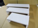 Półka wiszące 3 sztuki płyta MDF Songmics 30-45-60 x 15 cm biały 3 wymiary