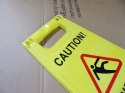 Stojak z ryzykiem poślizgu angielski ostrzegawcza Caution Wet Floor