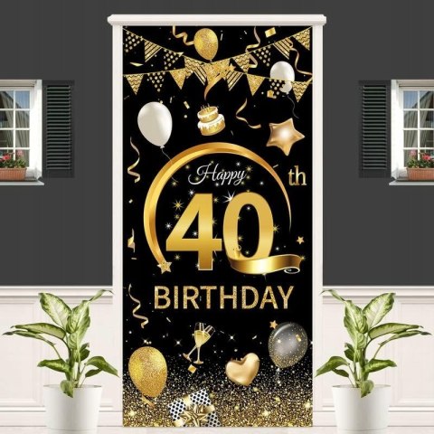 BANER TŁO FOTOGRAFICZNE NA 40 URODZINY 185X90 CM BANER TŁO FOTOGRAFICZNE NA 40 URODZINY 185X90 CM