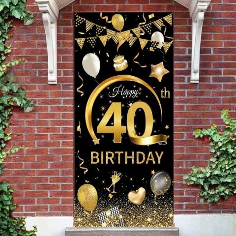 BANER TŁO FOTOGRAFICZNE NA 40 URODZINY 185X90 CM BANER TŁO FOTOGRAFICZNE NA 40 URODZINY 185X90 CM