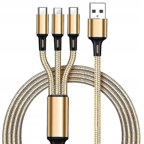 UNIWERSALNY KABEL PRZEWÓD USB 3W1 LIGHTNING MICRO-USB USB C 120CM DO IPHONE UNIWERSALNY KABEL PRZEWÓD USB 3W1 LIGHTNING MICRO-USB USB C 120CM DO IPHONE