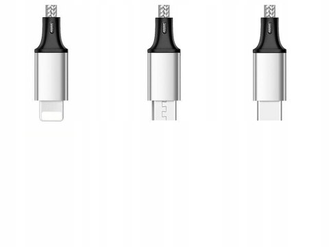 UNIWERSALNY KABEL PRZEWÓD USB 3W1 LIGHTNING MICRO-USB USB C 120CM DO IPHONE UNIWERSALNY KABEL PRZEWÓD USB 3W1 LIGHTNING MICRO-USB USB C 120CM DO IPHONE