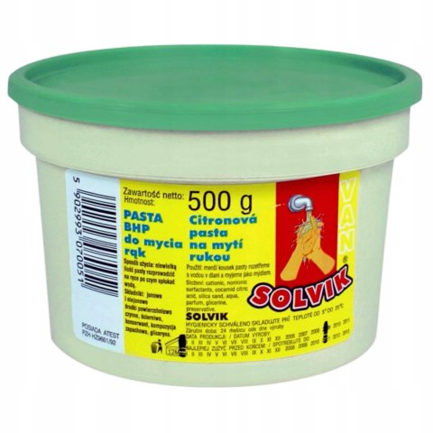 Pasta mydlano-piaskowa Van Solvik 500 g do mycia rąk do MOCNYCH zabrudzeń Pasta mydlano-piaskowa Van Solvik 500 g do mycia rąk do MOCNYCH zabrudzeń