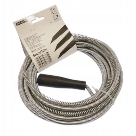 Spirala hydrauliczna żmijka przetykacz rur 8mmx10m ocynkowana Spirala hydrauliczna żmijka przetykacz rur 8mmx10m ocynkowana