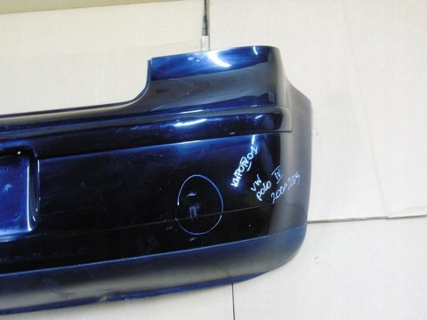 Zderzak tył tylny Volkswagen Polo IV 9N3 czarny 6Q6807421