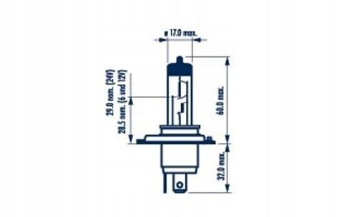 Żarówka H4 60/55W 12V NARVA 488813000 mijania halogen