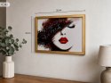 Obraz 3D Kobieta z Kryształkami Złota Rama 22x32 Glamour efekt żywicy