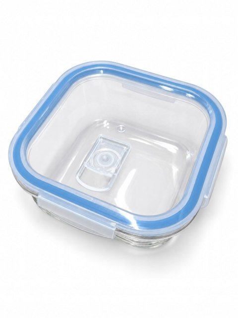 Lunchbox pojemnik na żywność szklany z pokrywką hermetyczny 750ml 15x15x7