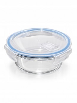 Lunchbox pojemnik na żywność szklany z pokrywką hermetyczny 900ml okrągły
