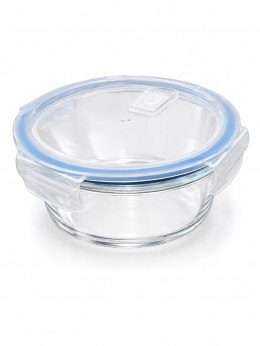 Lunchbox pojemnik na żywność szklany z pokrywką hermetyczny 900ml okrągły