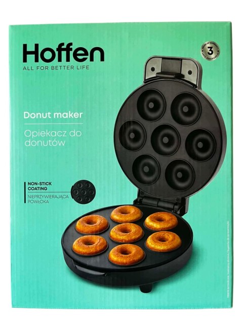 Opiekacz do donutów okrągłych poczków Hoffen WM-6431-3 1200W na 7 pączków