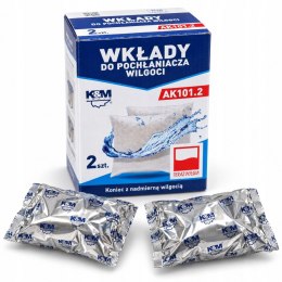 Wkłady wkład do pochłaniacza wilgoci K&M AK101.2 2 sztuki bezzapachowy 280g