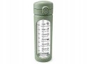 Bidon szklany motywacyjny 1 l zielony miarka czasu słomka BPA Free 1000 ml