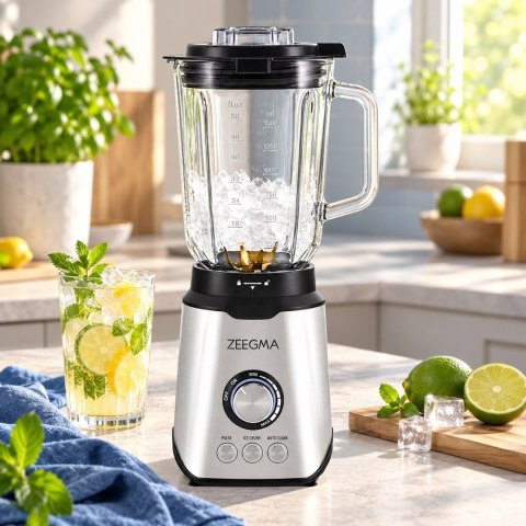 Blender kielichowy ZEEGMA Grand Vitamine 1,75L szklany do koktajli i lodu