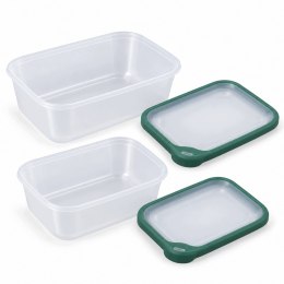 CURVER Grand Chef pojemniki na żywność 2,4l + 1,8l zielone 2szt pokrywki