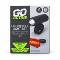 LAMPKI ROWEROWE LAMPKA LED ZESTAW PRZÓD TYŁ GO ACTIVE 47 LM BATERIE AAA