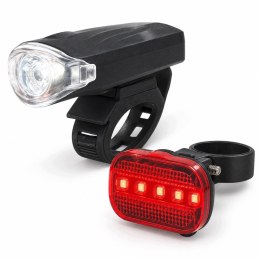 LAMPKI ROWEROWE LAMPKA LED ZESTAW PRZÓD TYŁ GO ACTIVE BATERIE AAA NA ROWER
