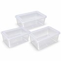 POJEMNIKI PUDEŁKA DO PRZECHOWYWANIA Z POKRYWKĄ 3 X 11 L ORGANIZER DO SZAFY